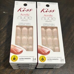 Kiss Acrylic Nude French Press-On Nails - Lot of 6